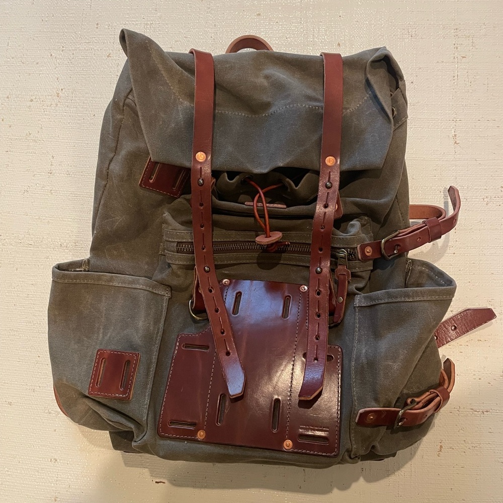 Waxed Canvas Heritage Backpack- The Wilder 10 year Edition - Bradley Mountain